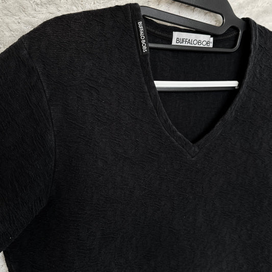 Buffalo Bobs Textured Fabric V-Neck T-Shirt