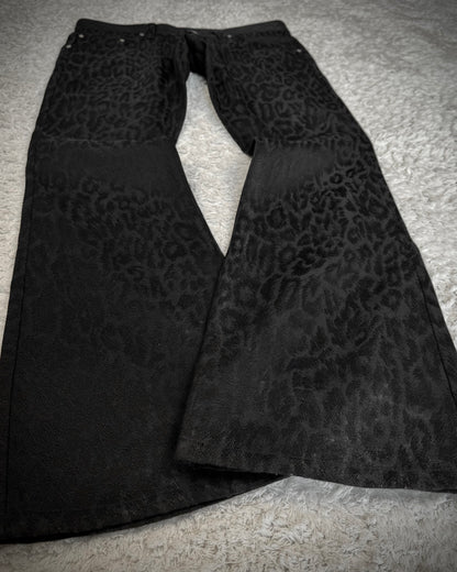 Tornado Mart Leopard Woven Flared Pants