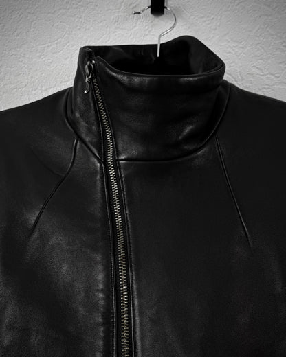 Fuga Spiral Tornado Zip Leather Jacket