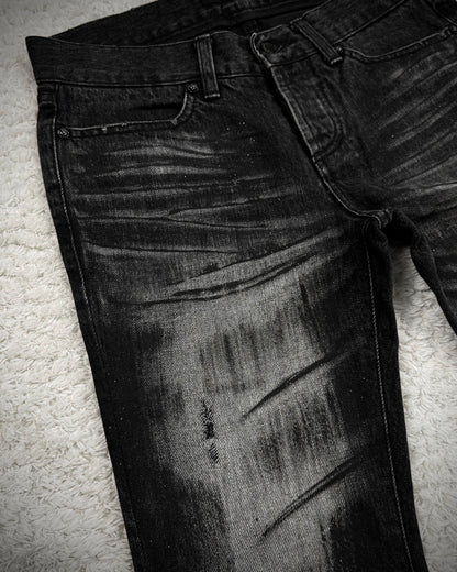 Fuga Whisker Washed Charcoal Bootcut Jeans