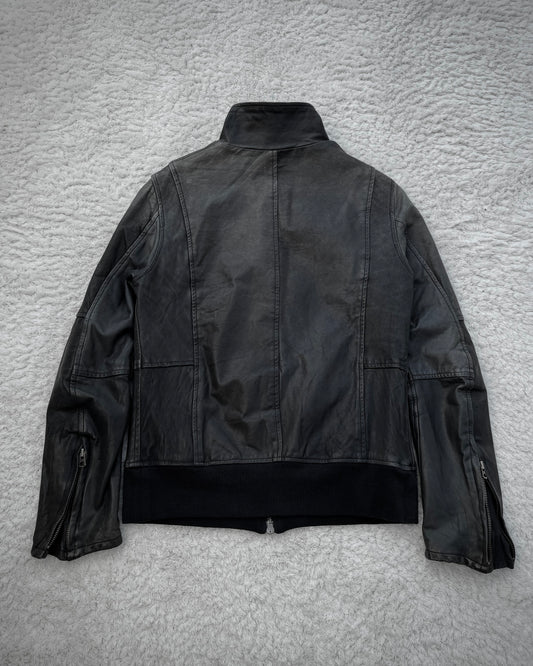 Shama Textured Cowhide Leather Jacket