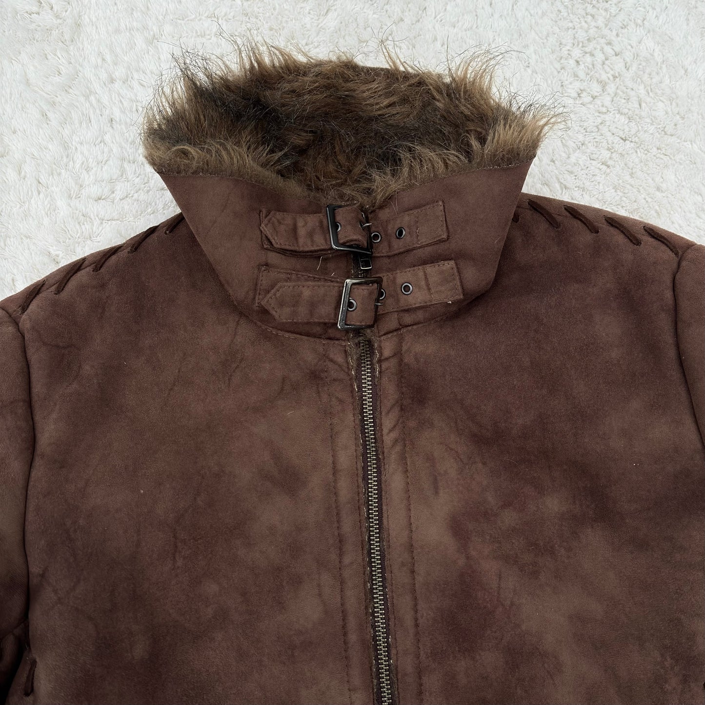 Schlüssel Scar Stitched Fur Jacket