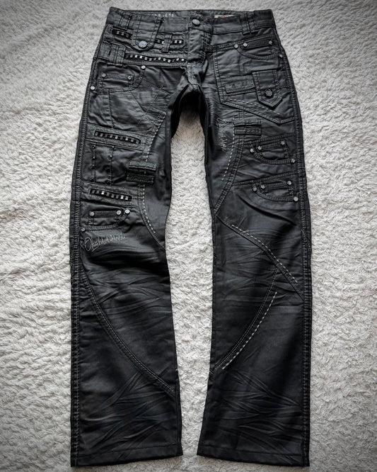 Japrag Denim Waxed Stapled Multi Panel Jeans