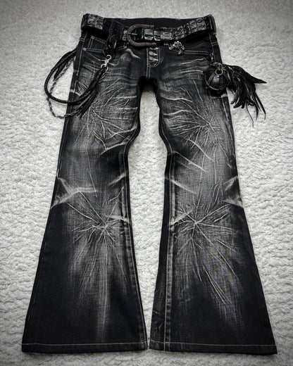 Tornado Mart Crystal Washed Flared Jeans