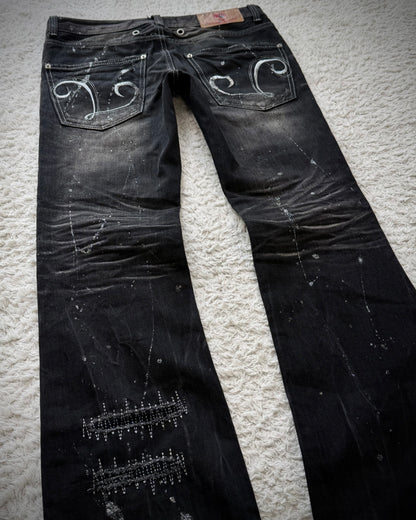 Lagust Luster Splatter Clawmarks Bootcut Jeans