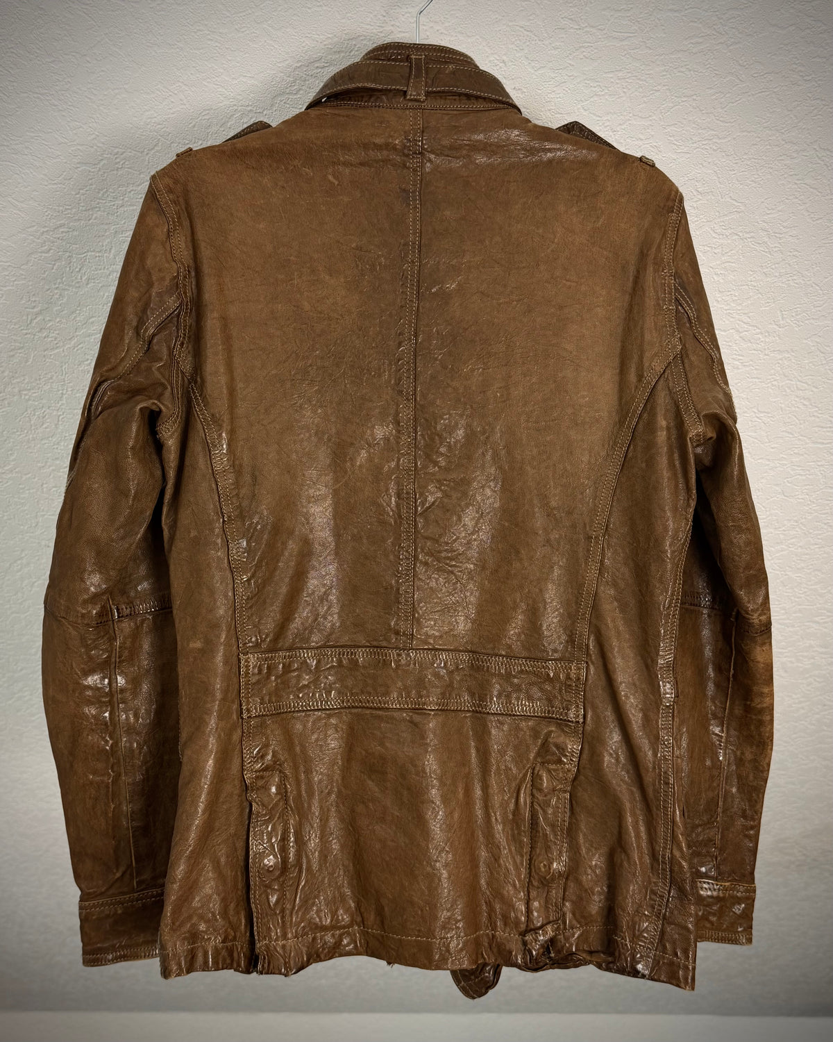 Cathy Jane Quilted Multi Pocket Leather Jacket