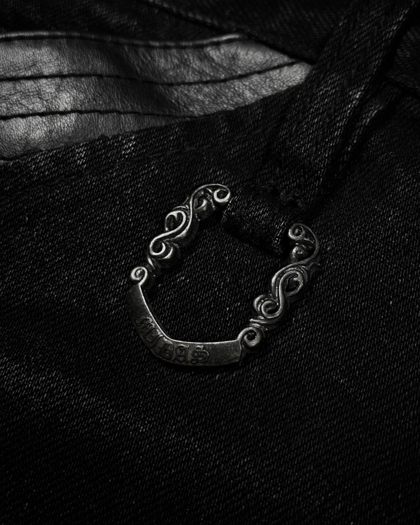 Midas Clawmark Washed Leather Detailed Flared Denim