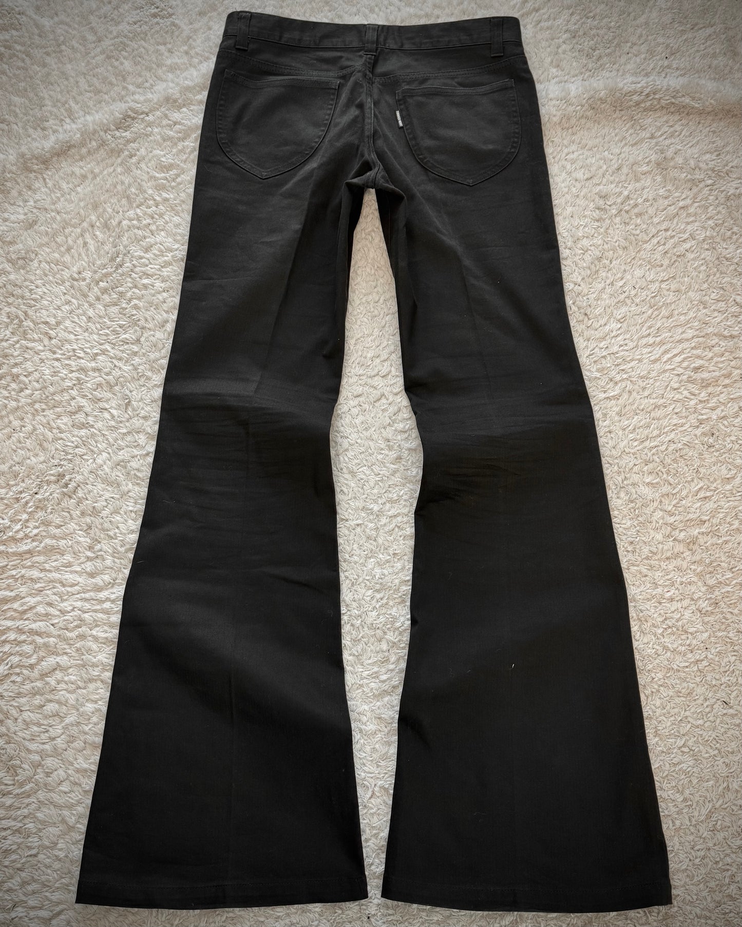 Tornado Mart Pleated Cotton Bell Bottom Flared Pants