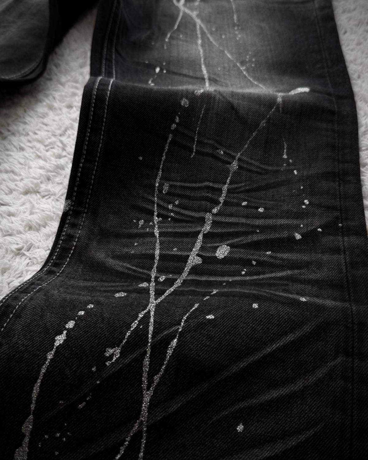 Semantic Design Silver Splatter Clawmarks Bootcut Jeans