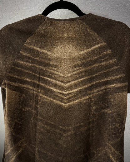 Roberto Cavalli Wood Textured Raglan T-Shirt