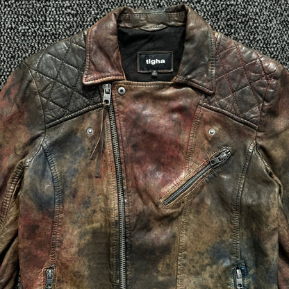 Tigha Faded Sheepskin Leather Jacket