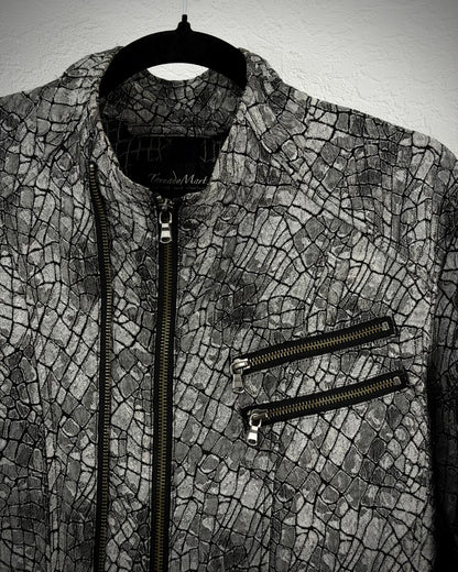 Tornado Mart Crocodile Woven Double Zip Jacket