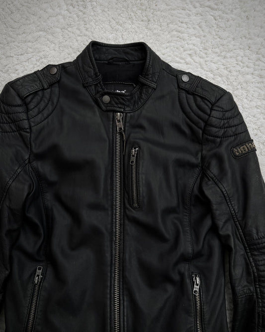 Tigha Leather Biker Jacket