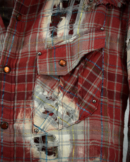 Lagust Crashed Farmer Flannel Button Up Shirt