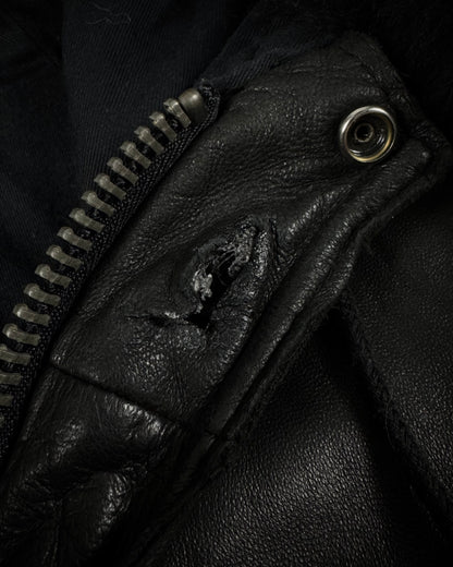 Buffalo Bobs Fur Hood Leather Parka