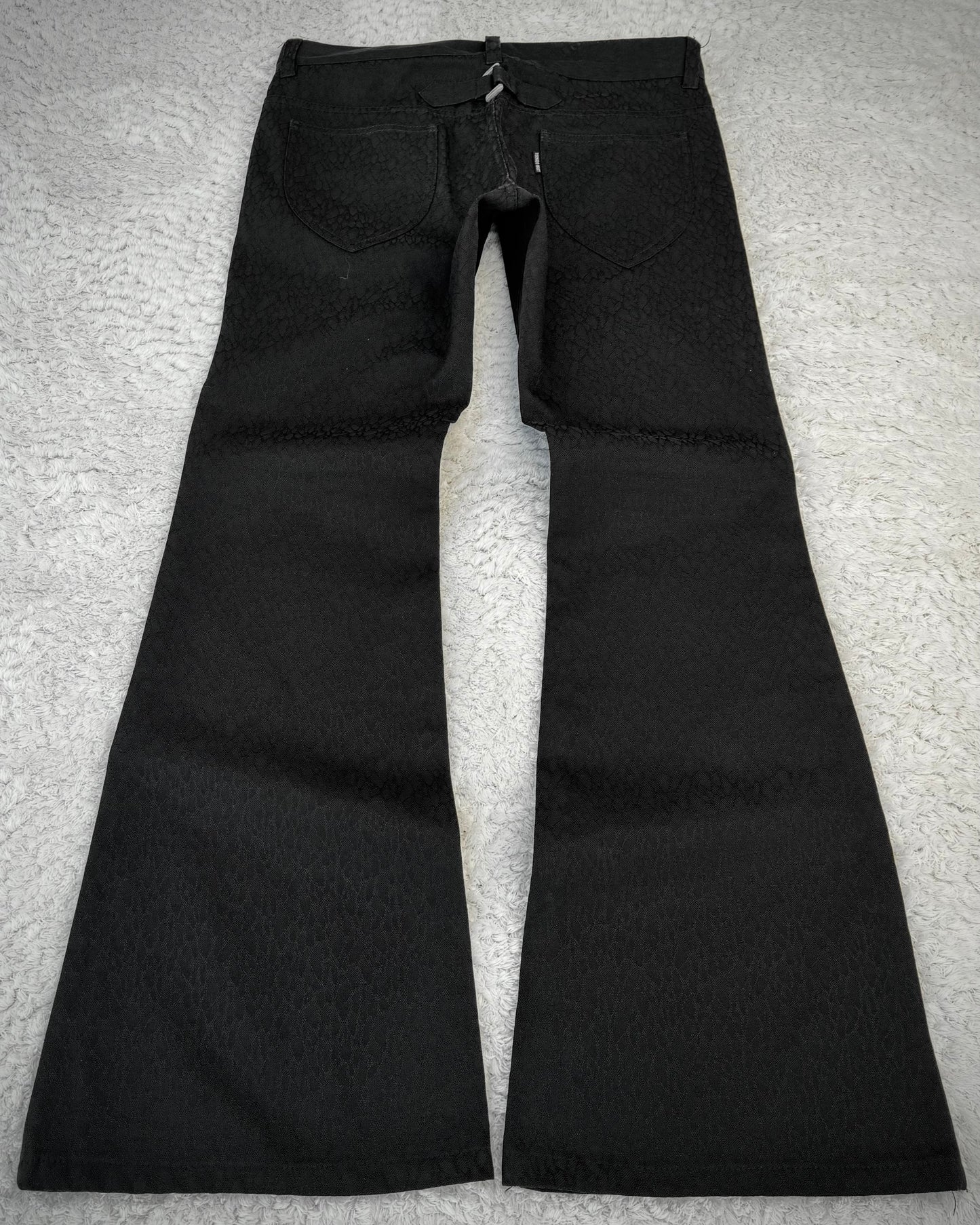 Tornado Mart Snakeskin Pattern Flared Pants