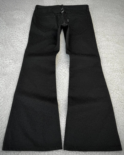 Tornado Mart Snakeskin Pattern Flared Pants