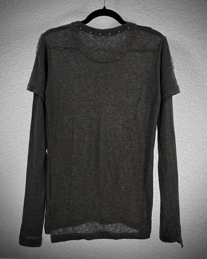 FranCisT MOR.K.S. Double Layered Studded Silver Thread Longsleeve Shirt