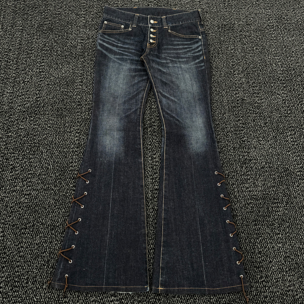 Tornado Mart Lace-Up Flared Denim – Paroxa