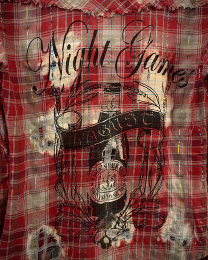 Lagust Crashed Farmer Flannel Button Up Shirt