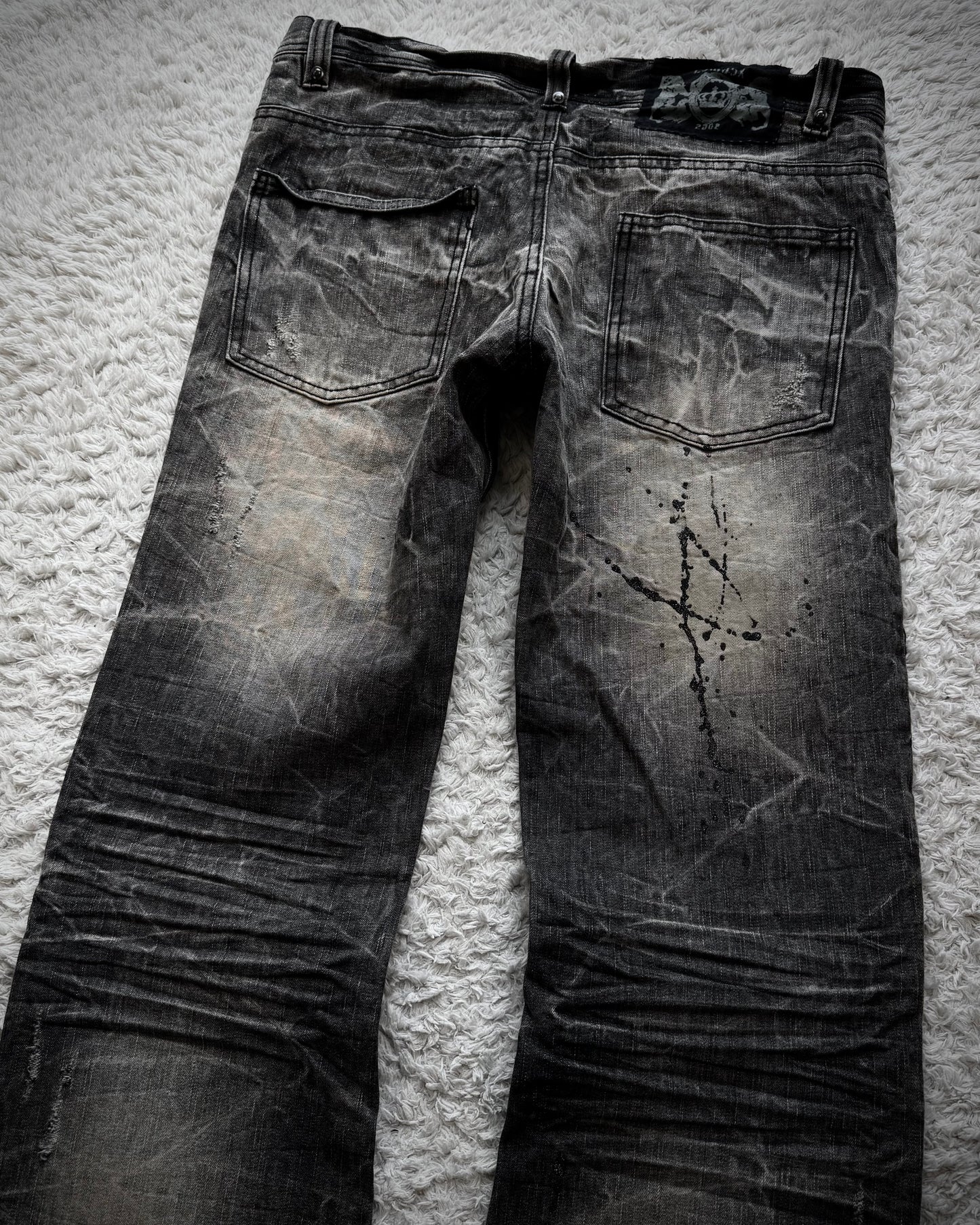 Lowbox Luster Splatter Honeycomb Bootcut Jeans