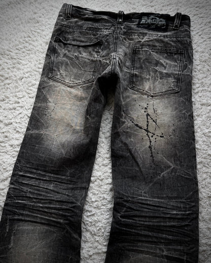 Lowbox Luster Splatter Honeycomb Bootcut Jeans