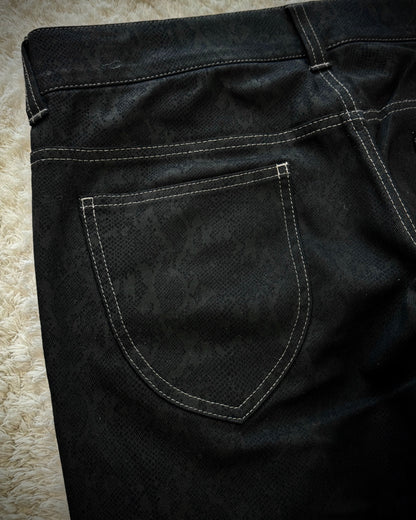 Tornado Mart Python Pattern Flared Pants