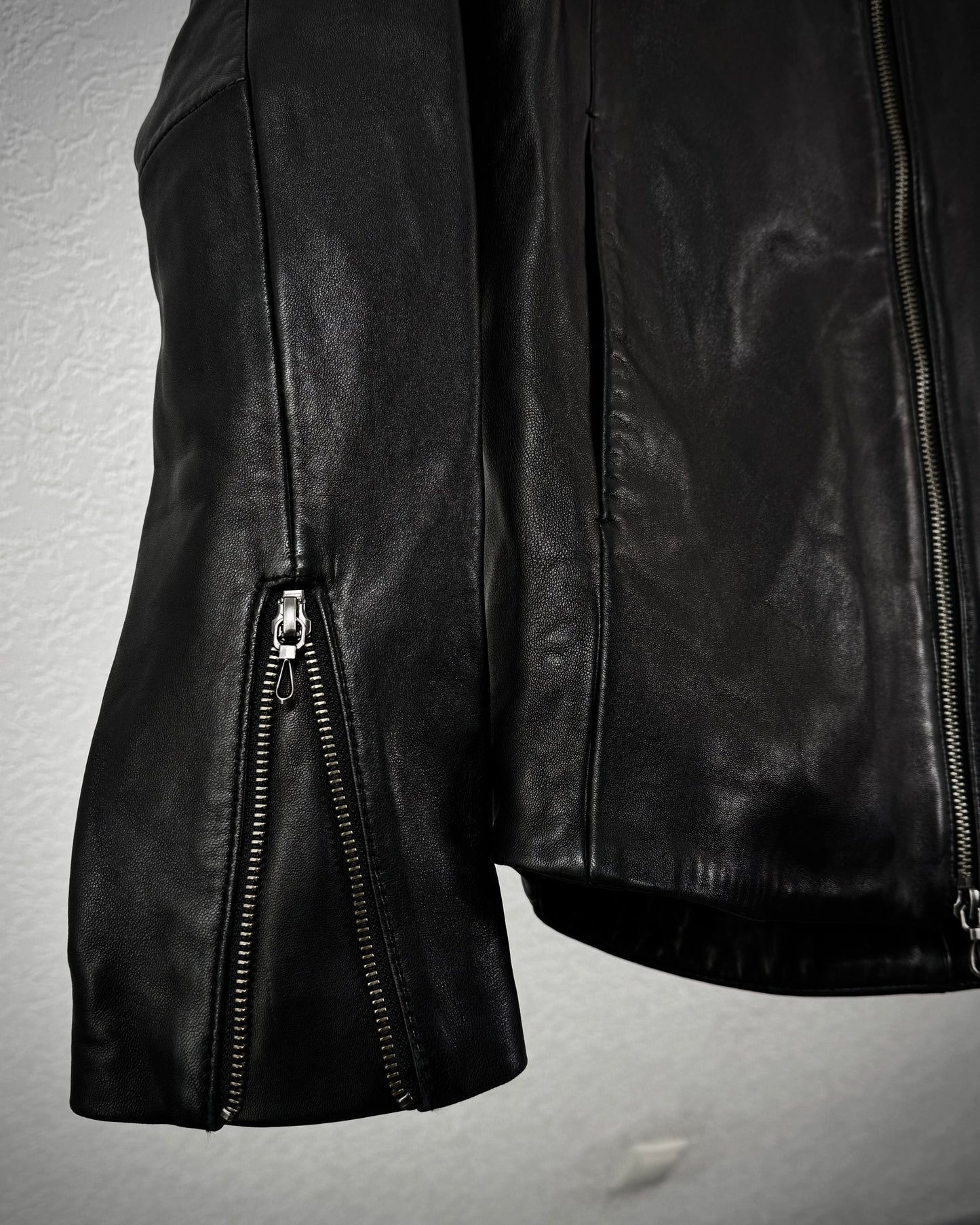 Fuga Spiral Tornado Zip Leather Jacket