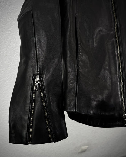 Fuga Spiral Tornado Zip Leather Jacket