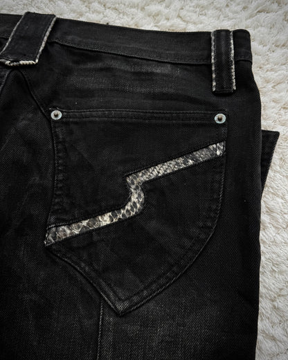 Semantic Design Python Accented Bootcut Denim