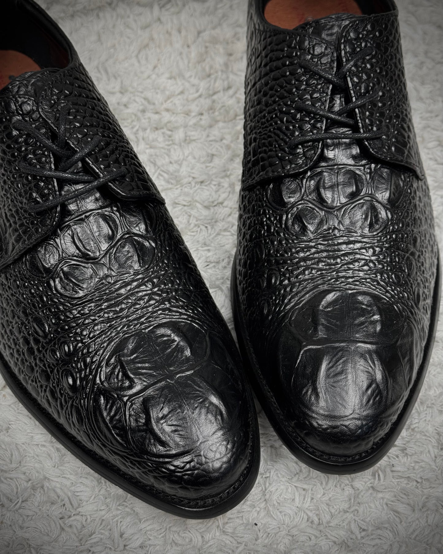 Barccini Depth Sculpted Crocodile Leather Dress Boots