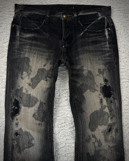 Fuga Charcoal Washed Flared Jeans