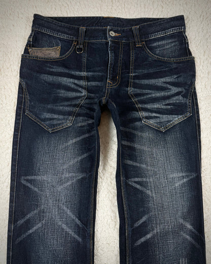 Hide Aways Vintage Leather Pocket Bootcut Denim