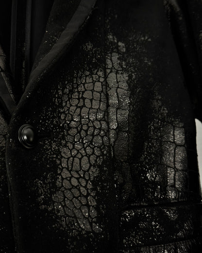 Xfrm Crocodile Waxed Blazer