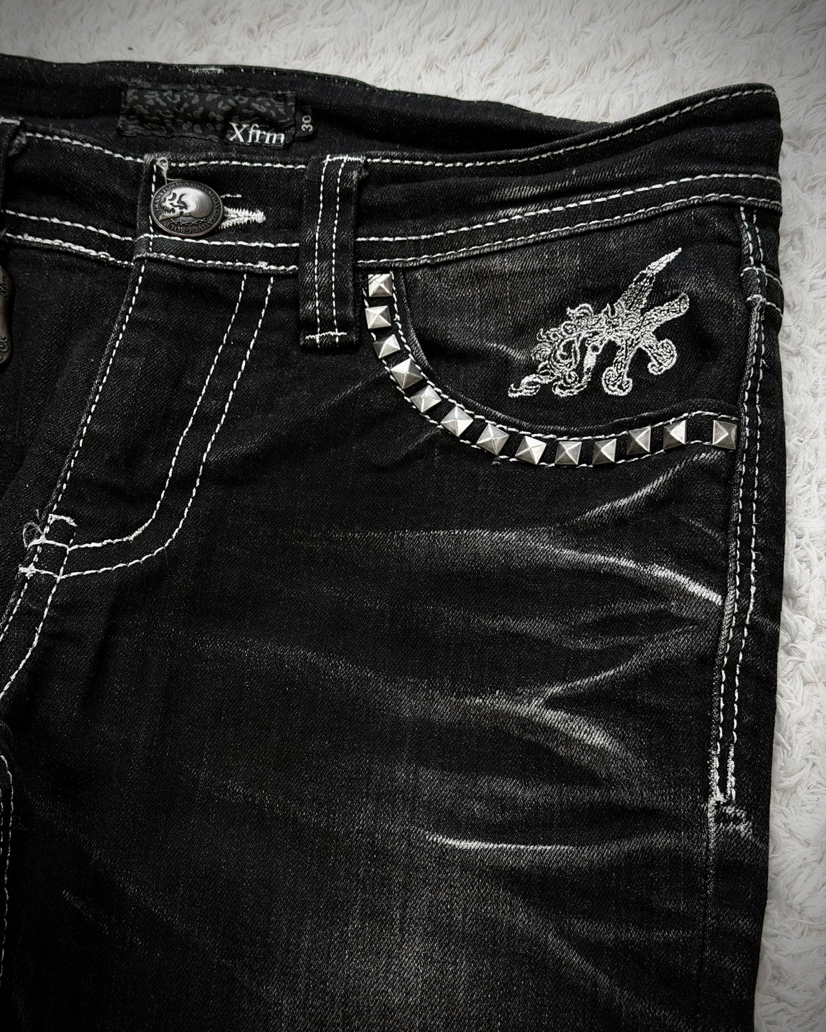 Xfrm Clawmarks Studded Skinny Jeans