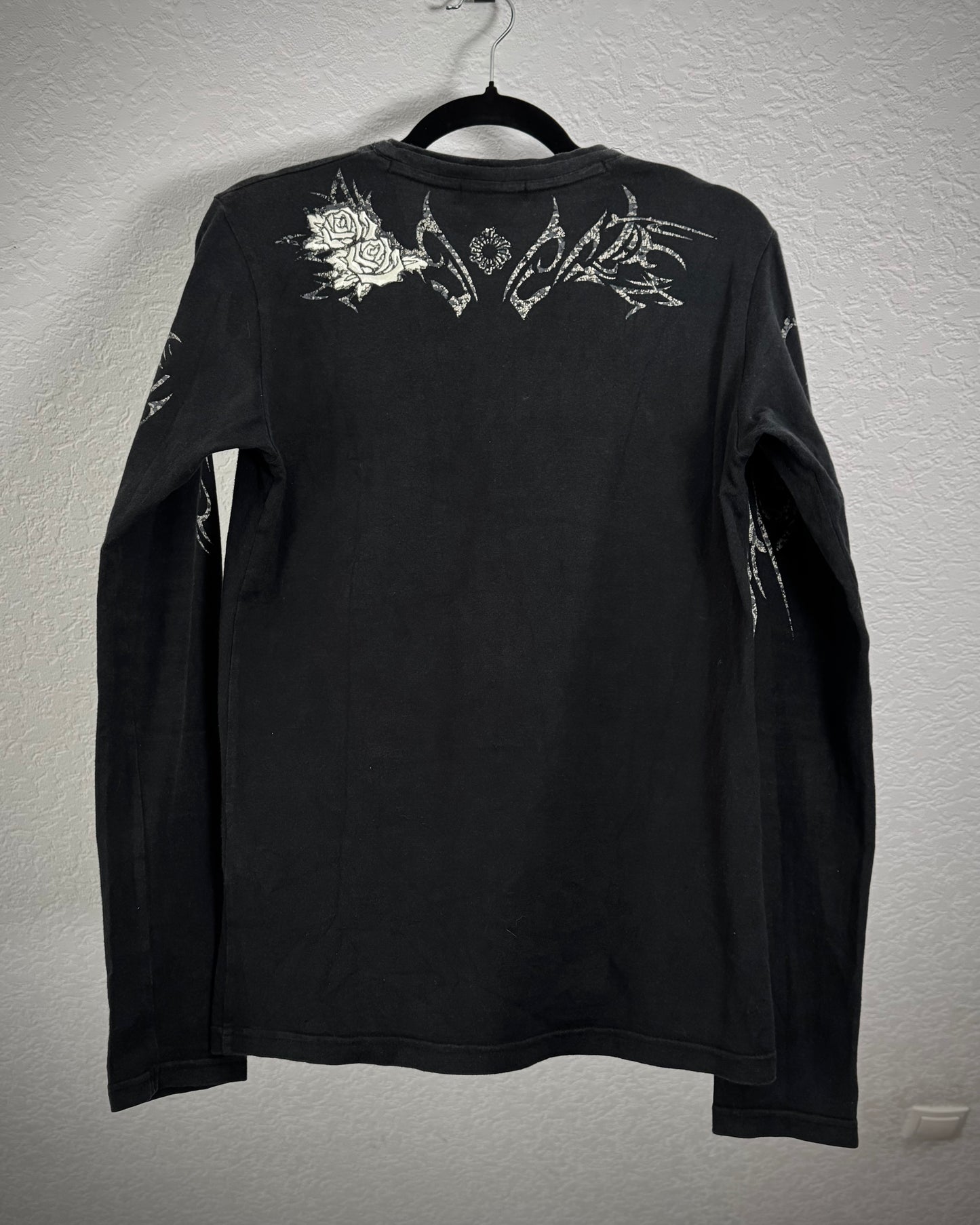 Tornado Mart Tribal Pattern Rose Embroidery Longsleeve