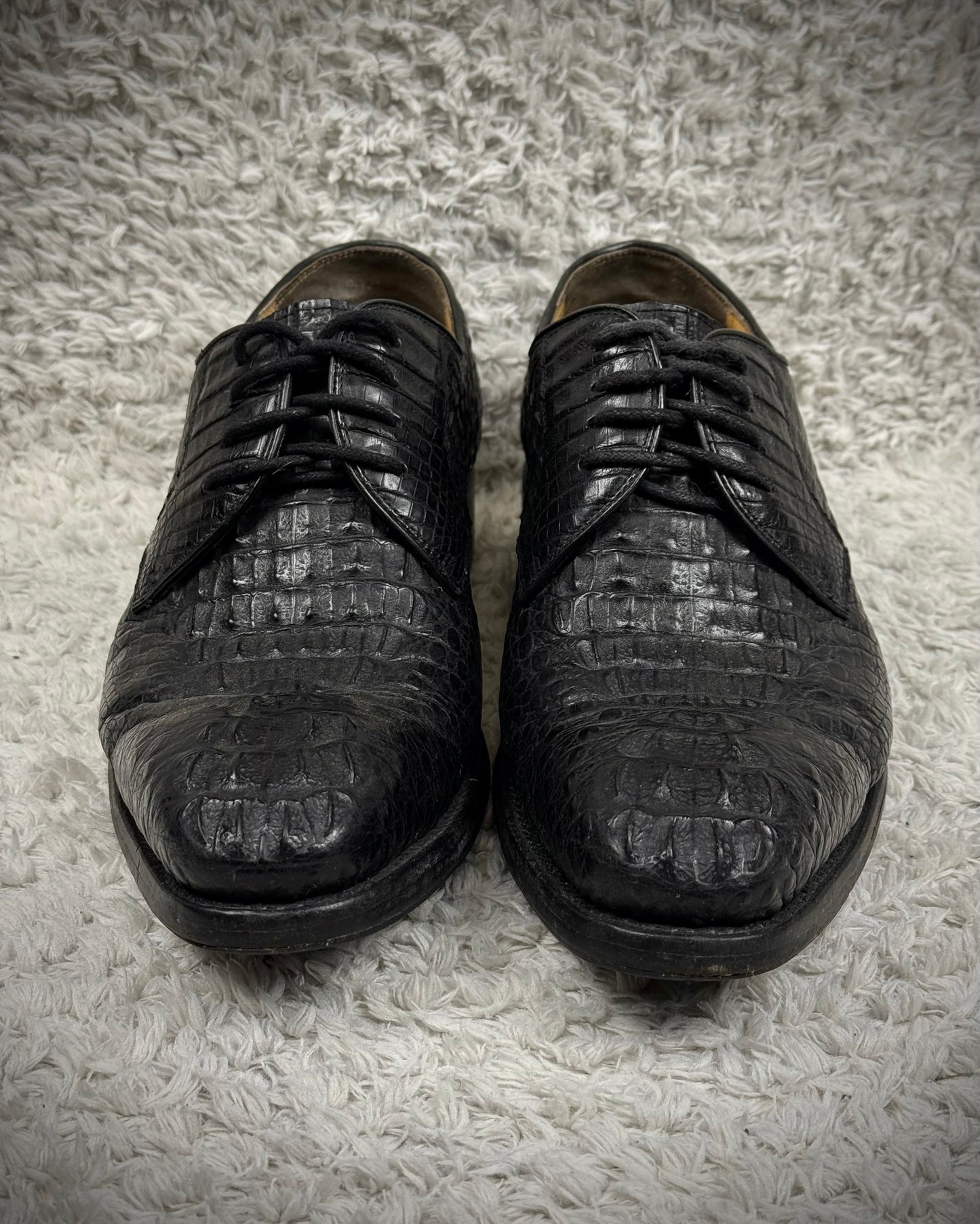 Ming Xie Fang Depth Sculpted Crocodile Leather Boots