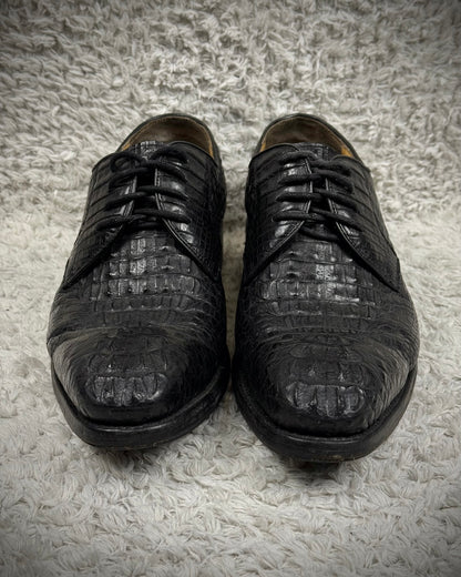 Ming Xie Fang Depth Sculpted Crocodile Leather Boots