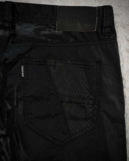 Tornado Mart Python Luster Flared Pants