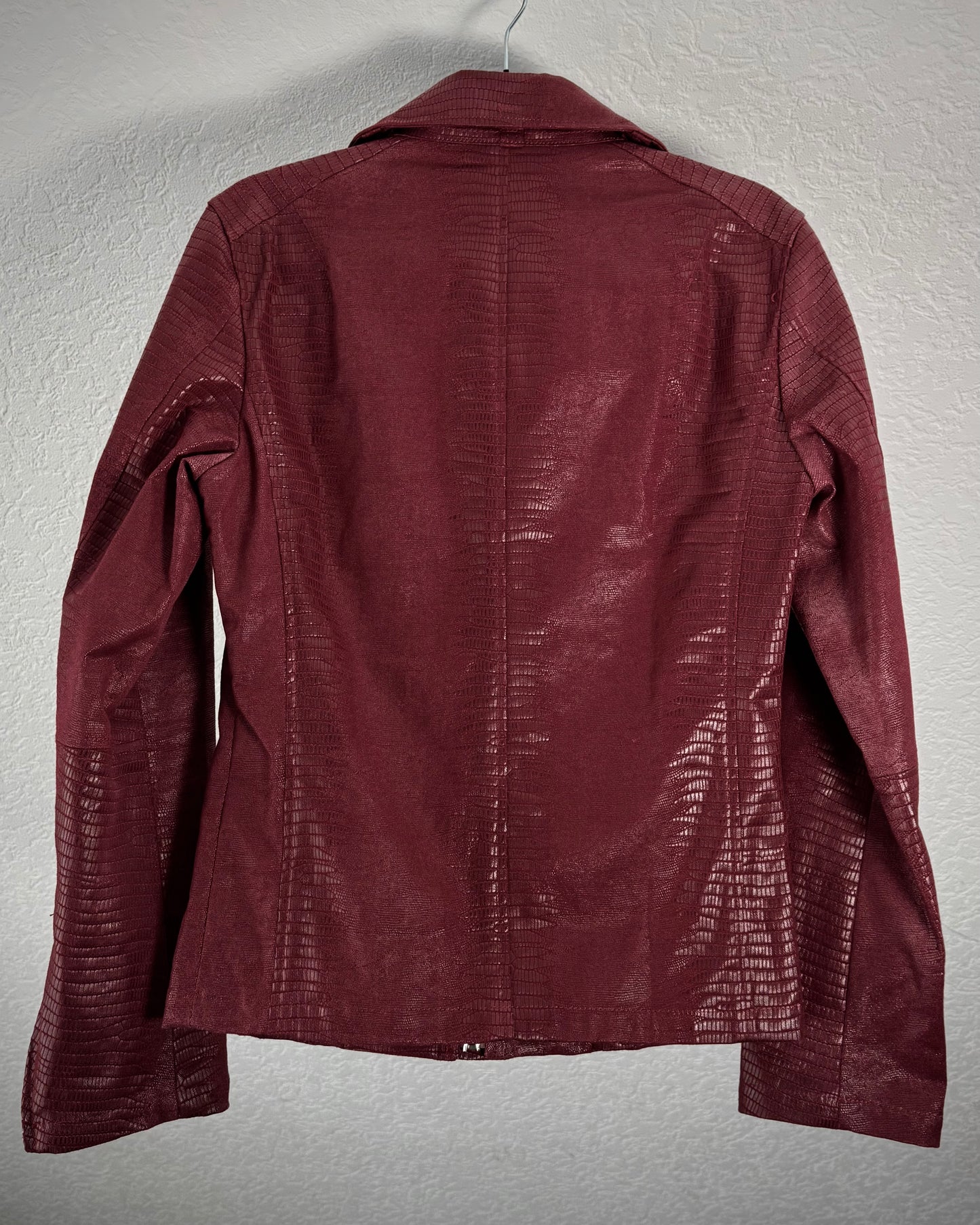 Tornado Mart Crimson Reptile Pattern Waxed Jacket