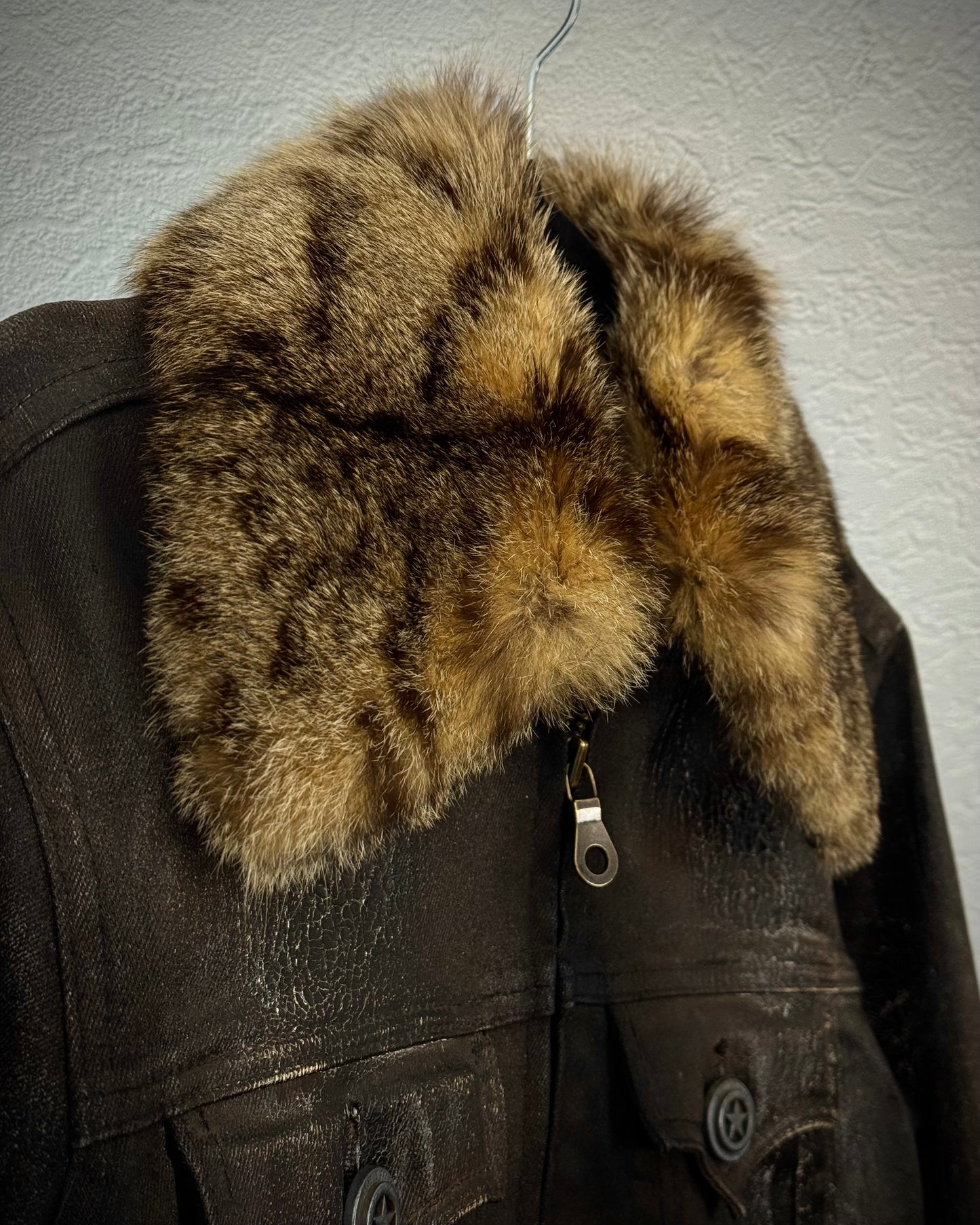 Led Rechwe “Arizona” Crack Waxed Fur Jacket