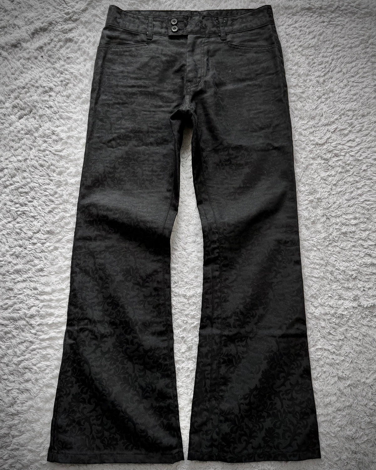 Morgan Homme Jacquard Flared Dress Pants
