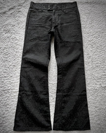 Morgan Homme Jacquard Flared Dress Pants
