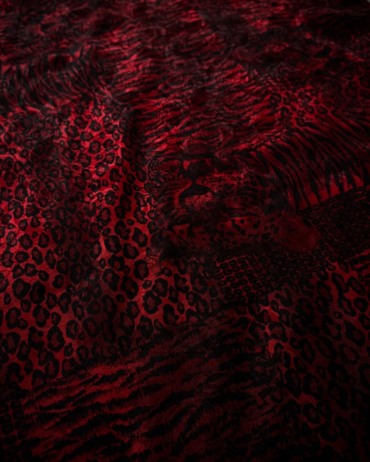 Crimson Wildcat Pattern Stole