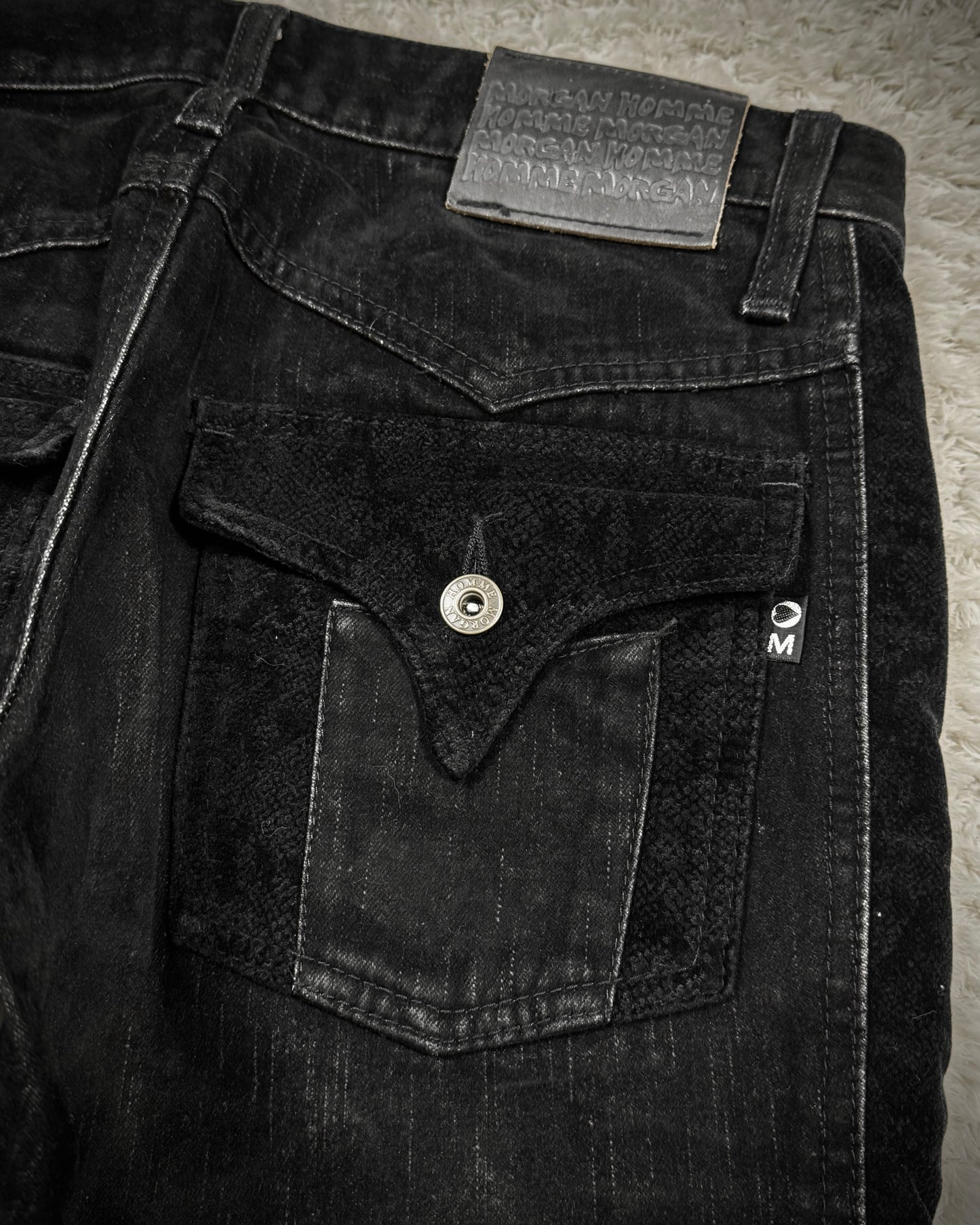 Morgan Homme Python Pattern Flared Pants