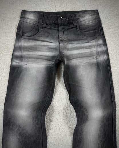 Semantic Design Leopard Imprint Bootcut Jeans