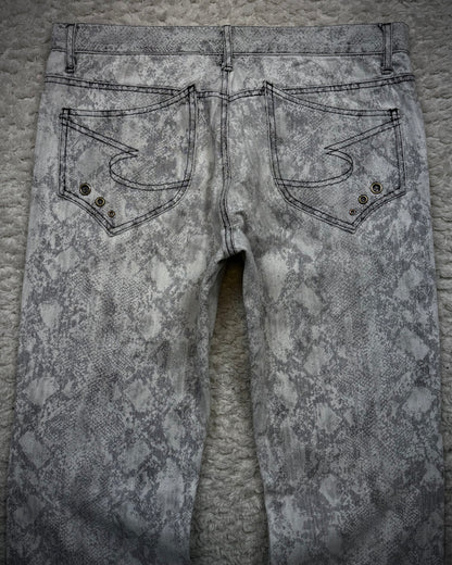 Semantic Design Python Pattern Flared Jeans