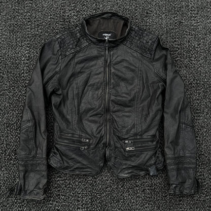 Tigha Quilted Sheepskin Leather Jacket