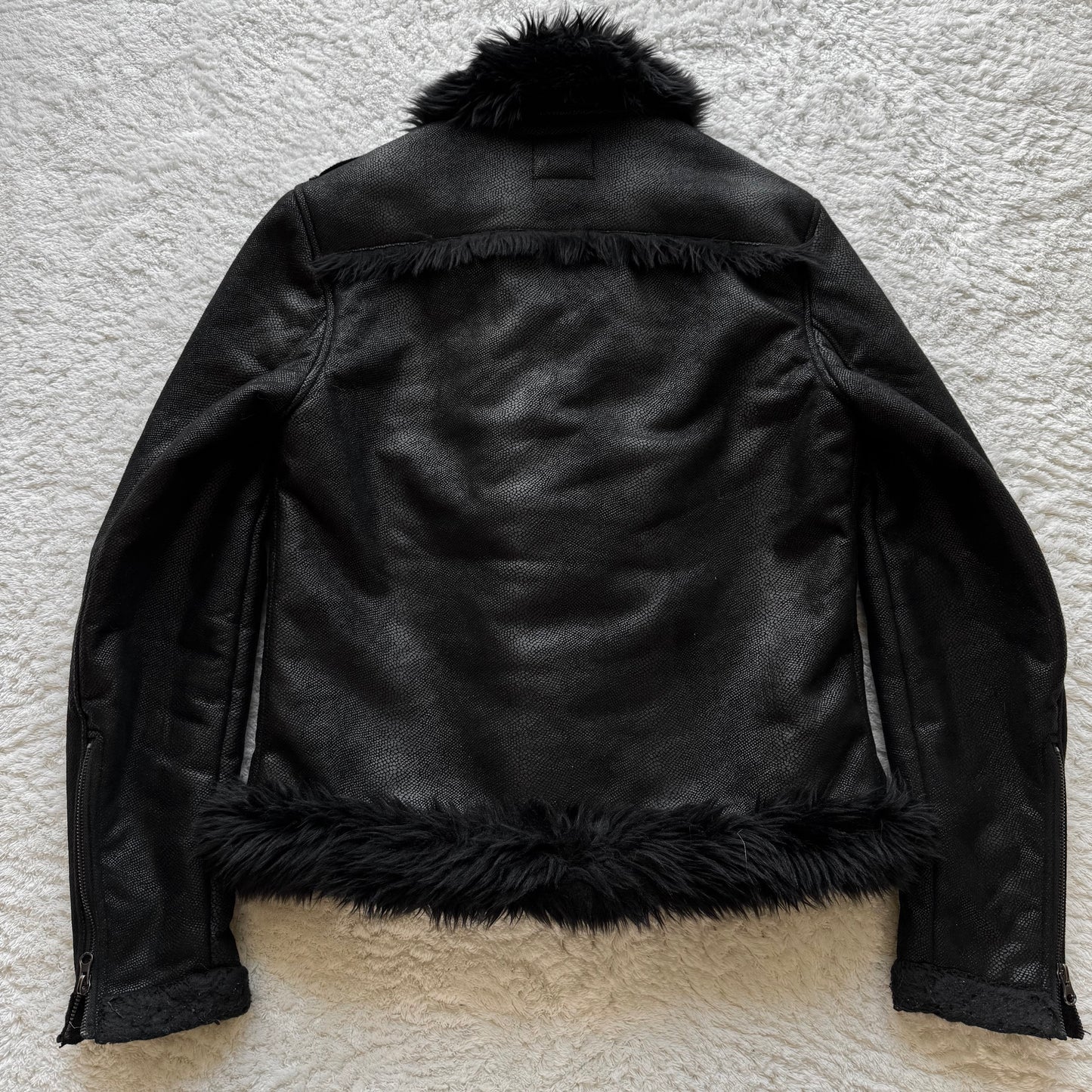 Glad News Stingray Pattern Fur Jacket