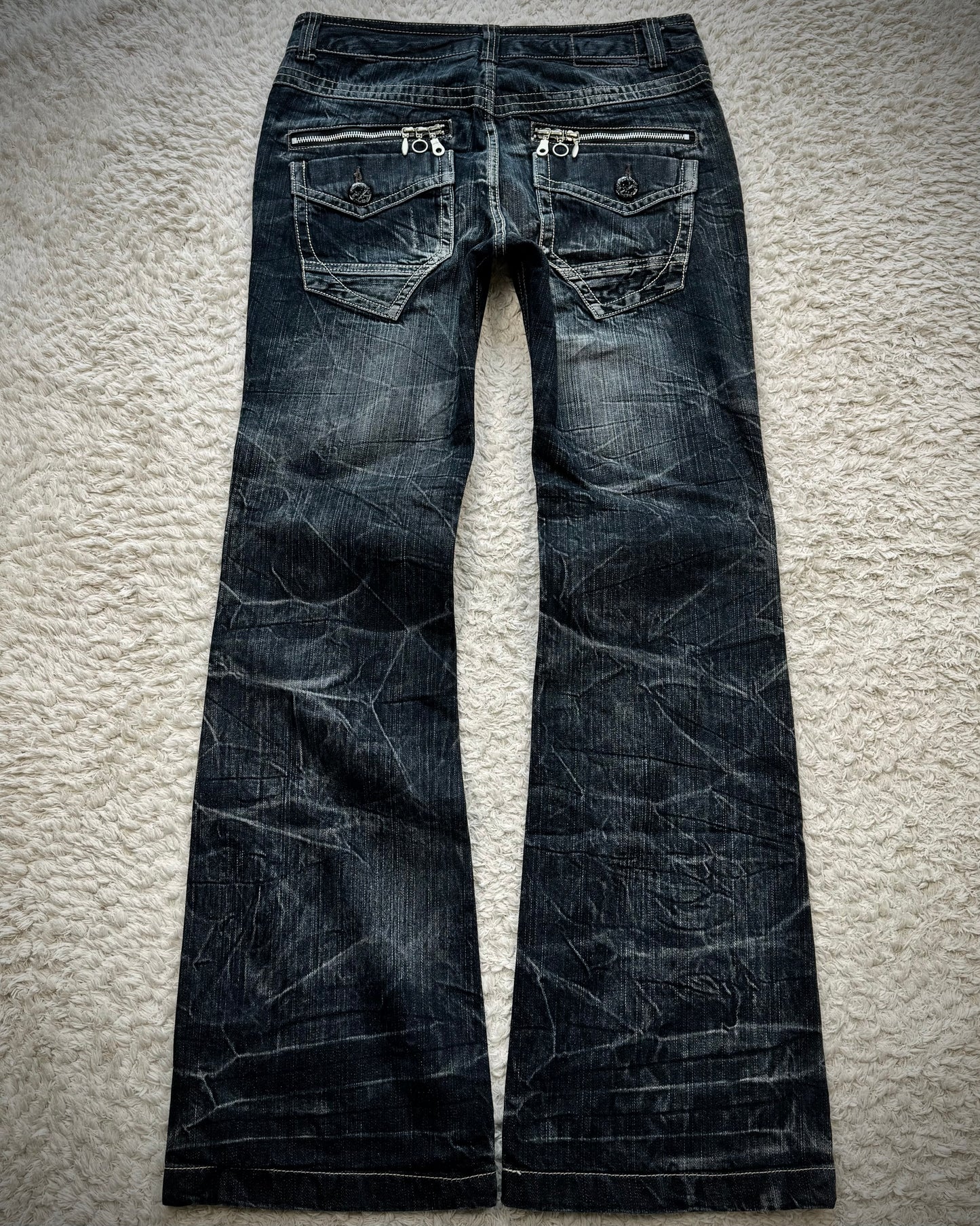 Blow By Blue Vintage Washed Flared Jeans